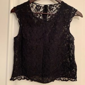 Black Lace Tank Top